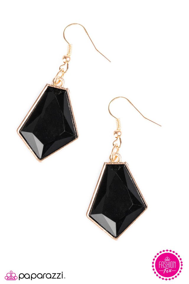 Paparazzi ♥ Western Gem - Black ♥ Earrings