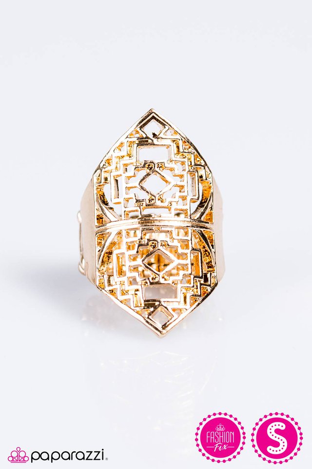 Paparazzi ♥ Adorably Adobe - Gold ♥ Ring