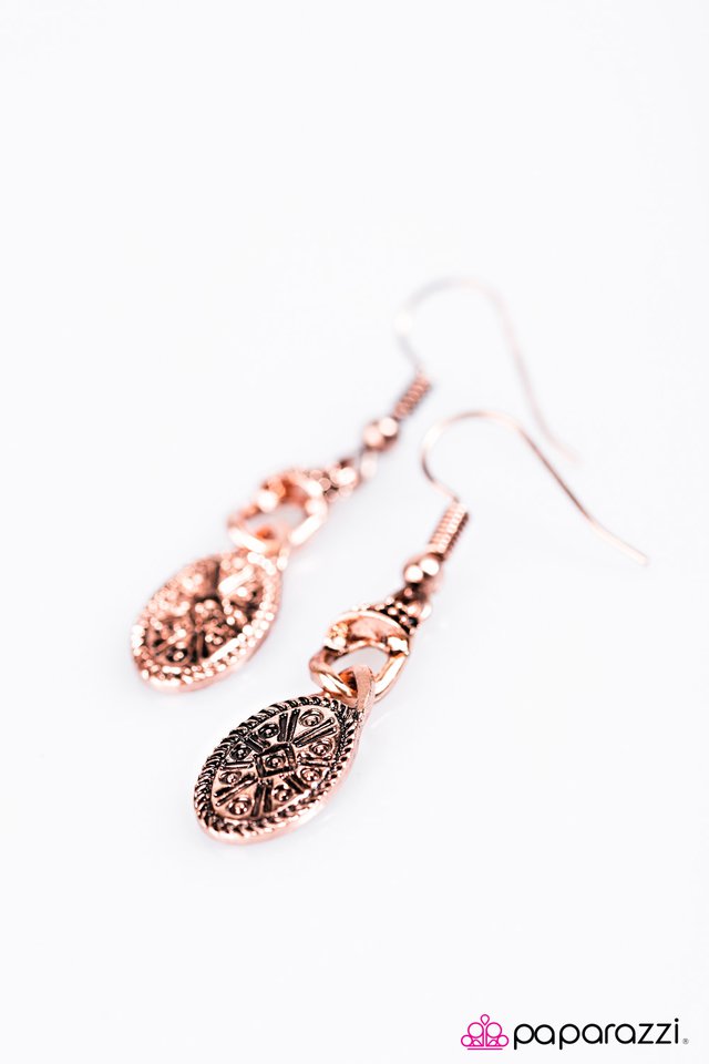 Paparazzi ♥ All About That Texture - Copper ♥ Earrings