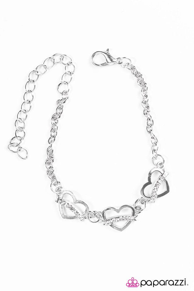 Paparazzi ♥ Will You Be Mine? - White ♥ Bracelet