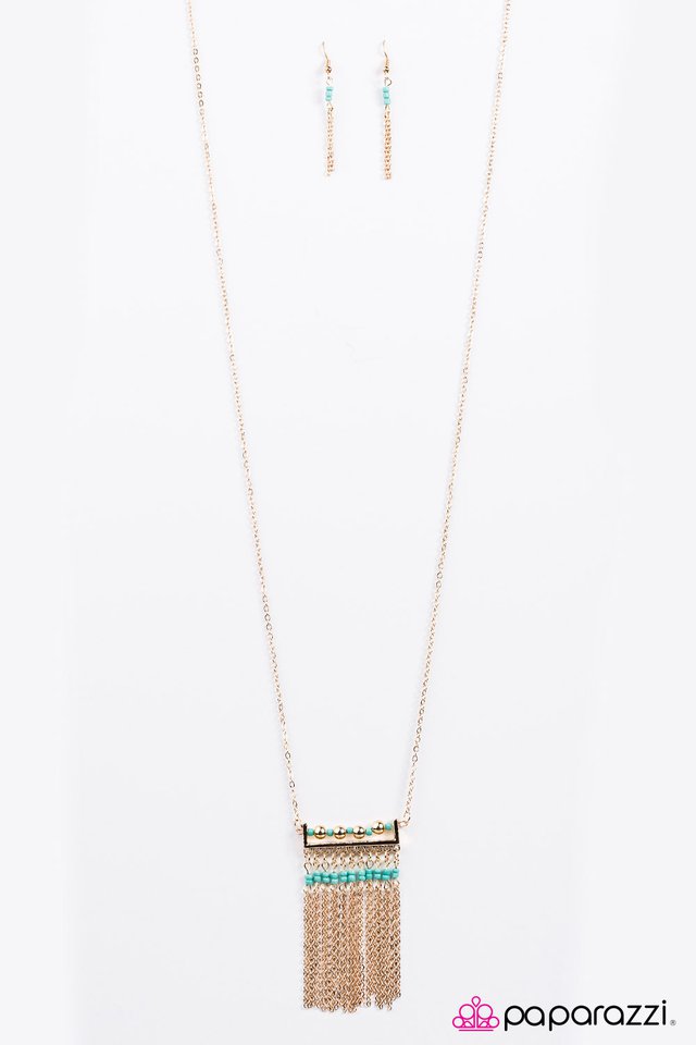 Paparazzi ♥ Counting CHAINS - Blue ♥ Necklace