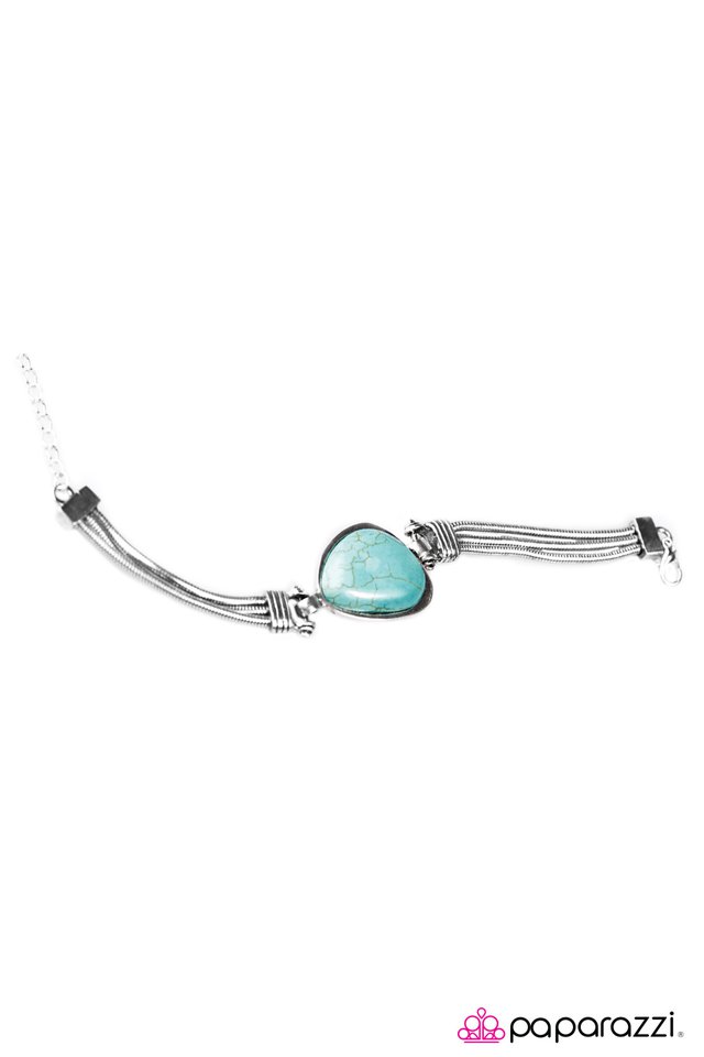 Paparazzi ♥ Stone Art - Blue ♥ Bracelet