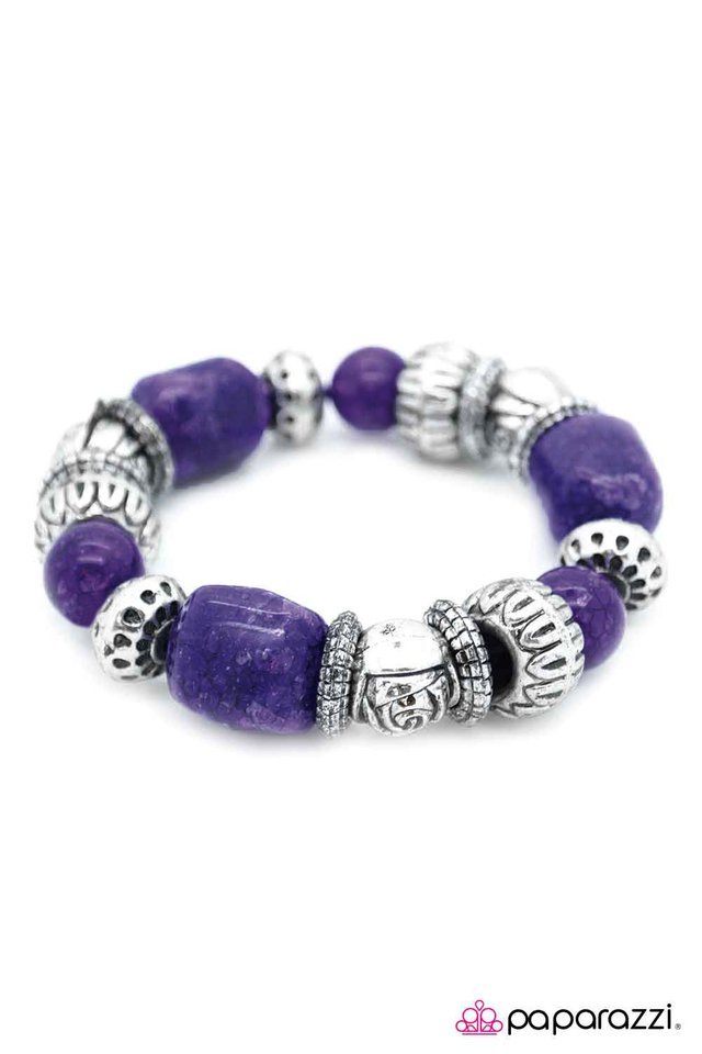 Paparazzi ♥ Rock Steady - Purple ♥ Bracelet