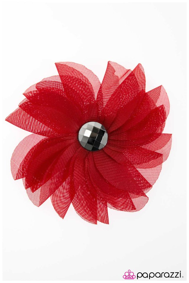 Paparazzi ♥ Fanfare - Red ♥ Hair Clip