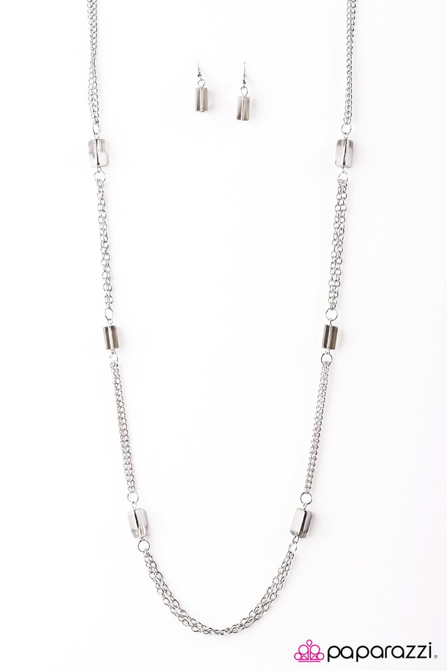 Paparazzi ♥ Midnight Mirage - Silver ♥ Necklace