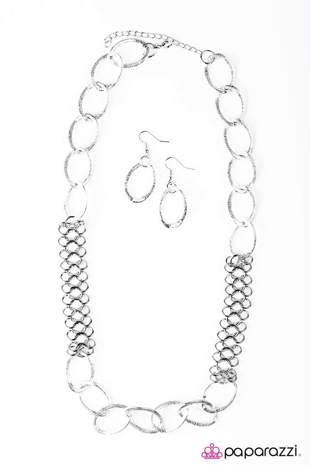 Paparazzi ♥ Caught In Her Web - Silver ♥ Necklace