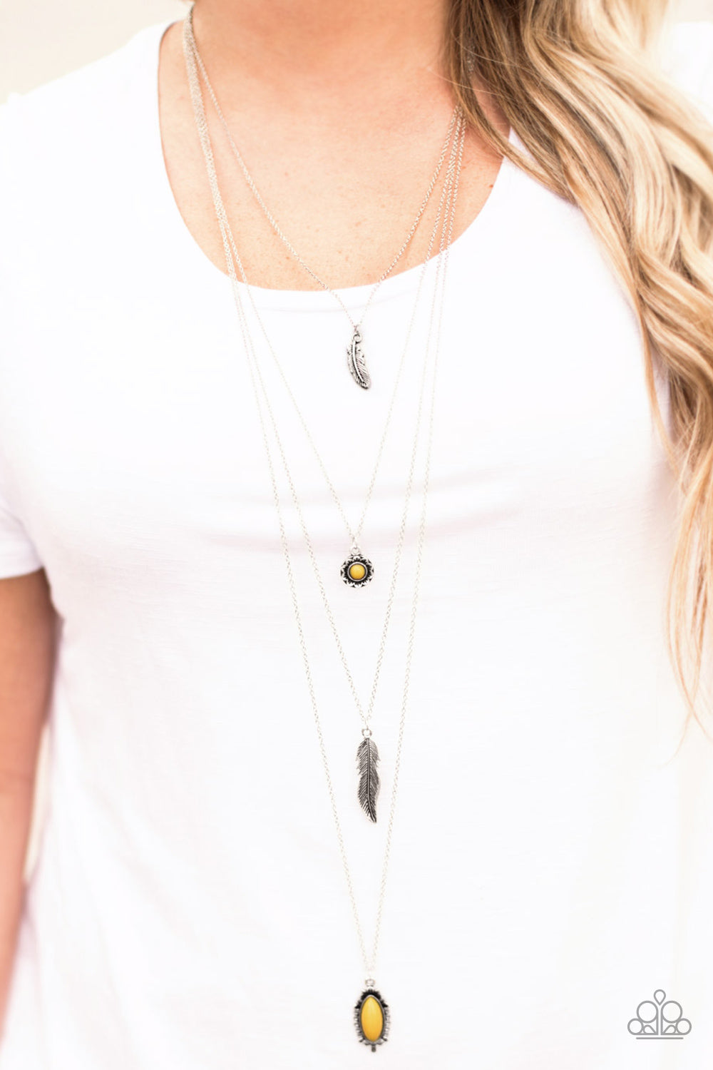 Paparazzi ♥ Flying Lessons - Yellow ♥  Necklace