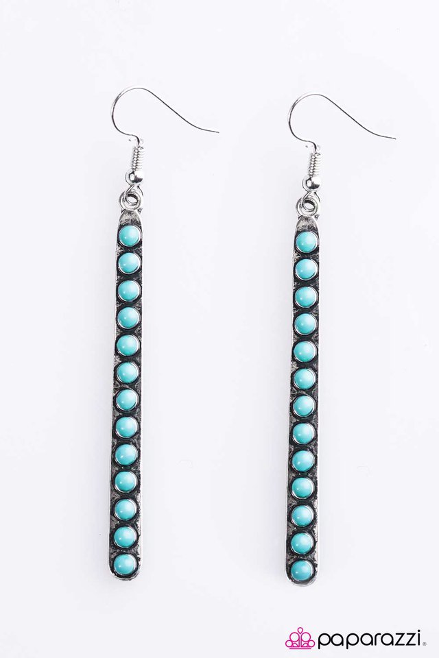 Paparazzi ♥ River Trek - Blue ♥ Earrings