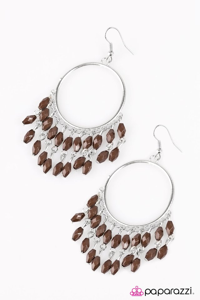 Paparazzi ♥ Sporadic Sprinkles - Brown ♥ Earrings