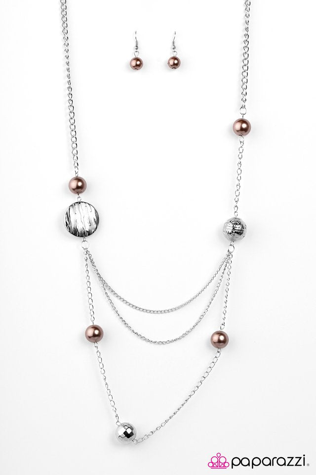 Paparazzi ♥ Ripple Of Excitement - Brown ♥ Necklace