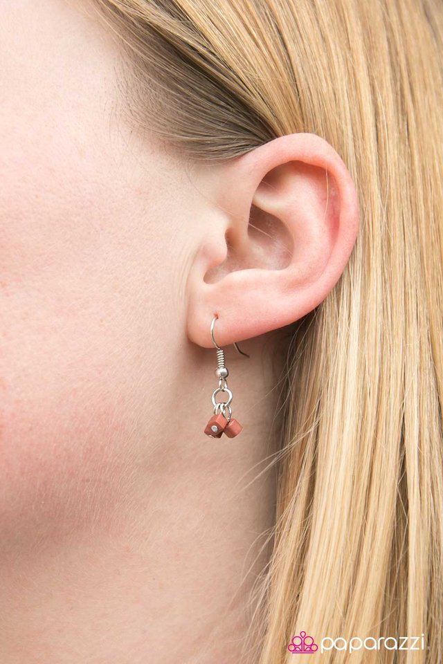 Paparazzi ♥ Cube Jive - Brown ♥ Necklace