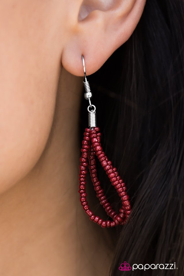 Paparazzi ♥ Let It BEAD - Red ♥ Necklace