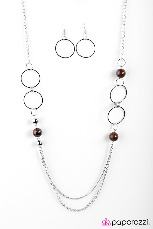 Paparazzi ♥ Finish What You Started - Brown ♥ Necklace