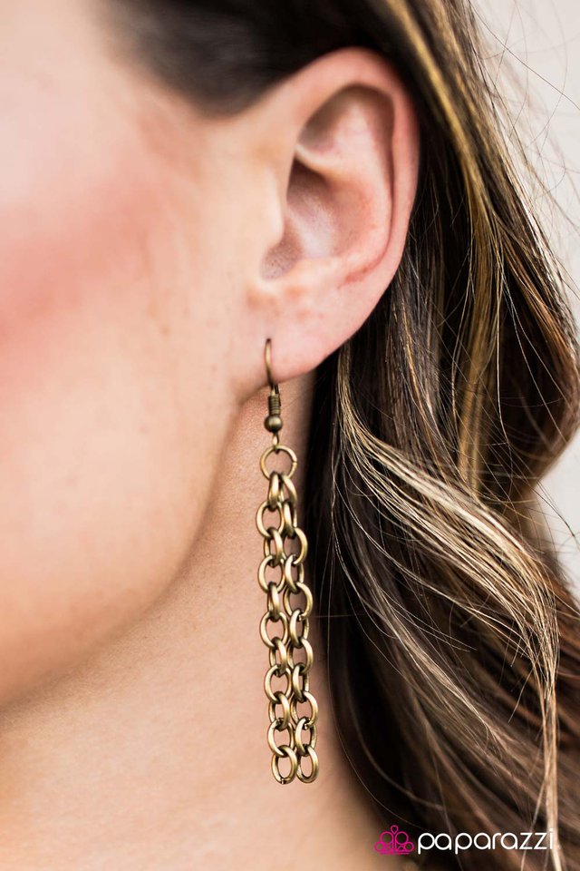 Paparazzi ♥ No Harm, No Foul - Brass ♥ Necklace