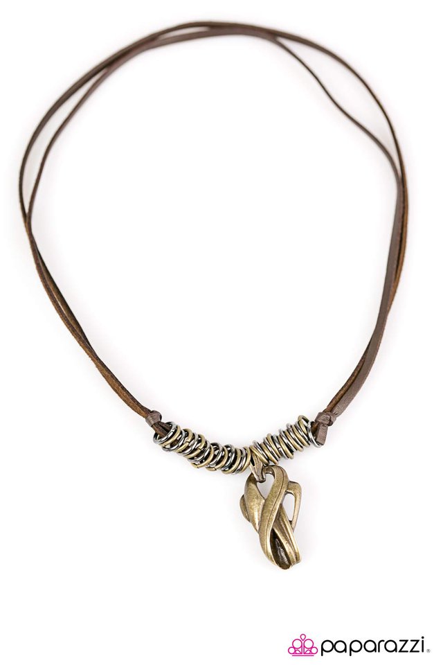 Paparazzi ♥ Roman Conquest - Brown ♥ Necklace