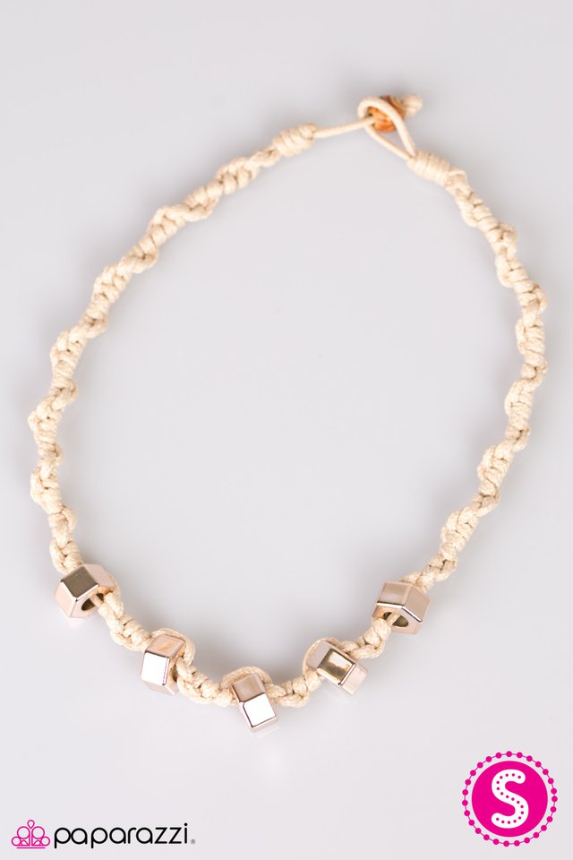 Paparazzi ♥ The Nuts and Bolts - White ♥ Necklace