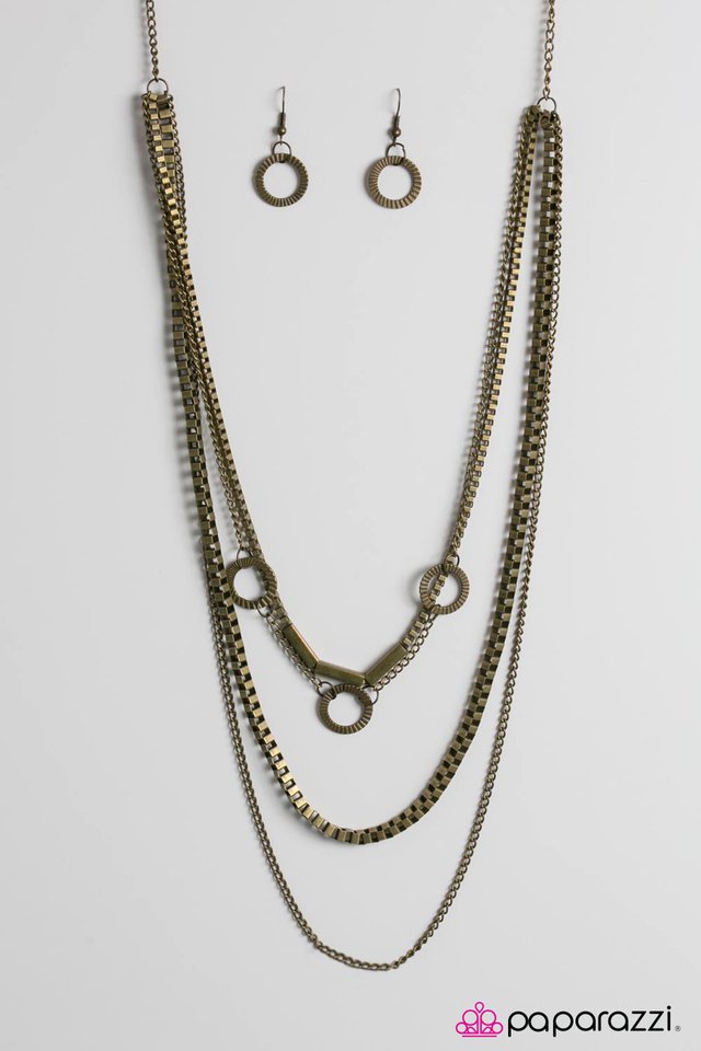Paparazzi ♥ Go Go Gadget - Brass ♥ Necklace