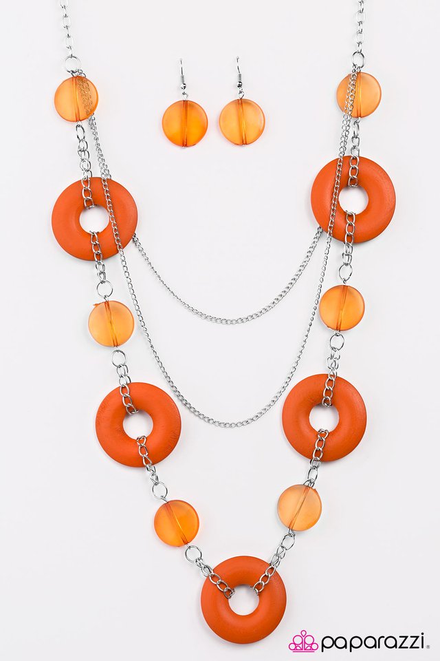 Paparazzi ♥ Sometime After Midnight - Orange ♥ Necklace