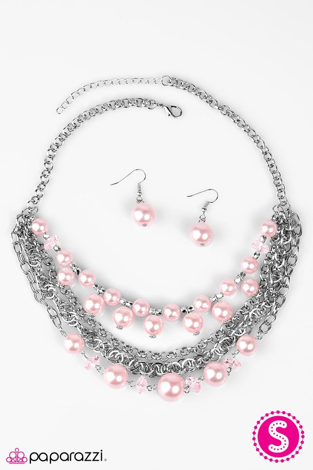 Paparazzi ♥ When On Wall Street - Pink ♥ Necklace