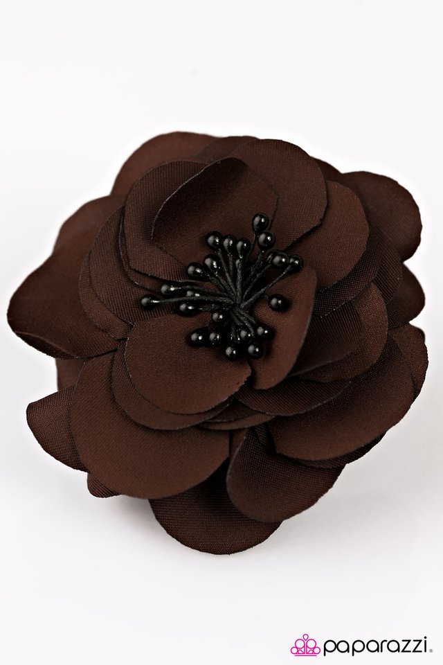 Paparazzi ♥ Working the BLOOM - Brown ♥ Hair Clip