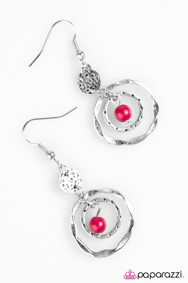 Paparazzi ♥ Rodeo Round Up - Pink ♥ Earrings