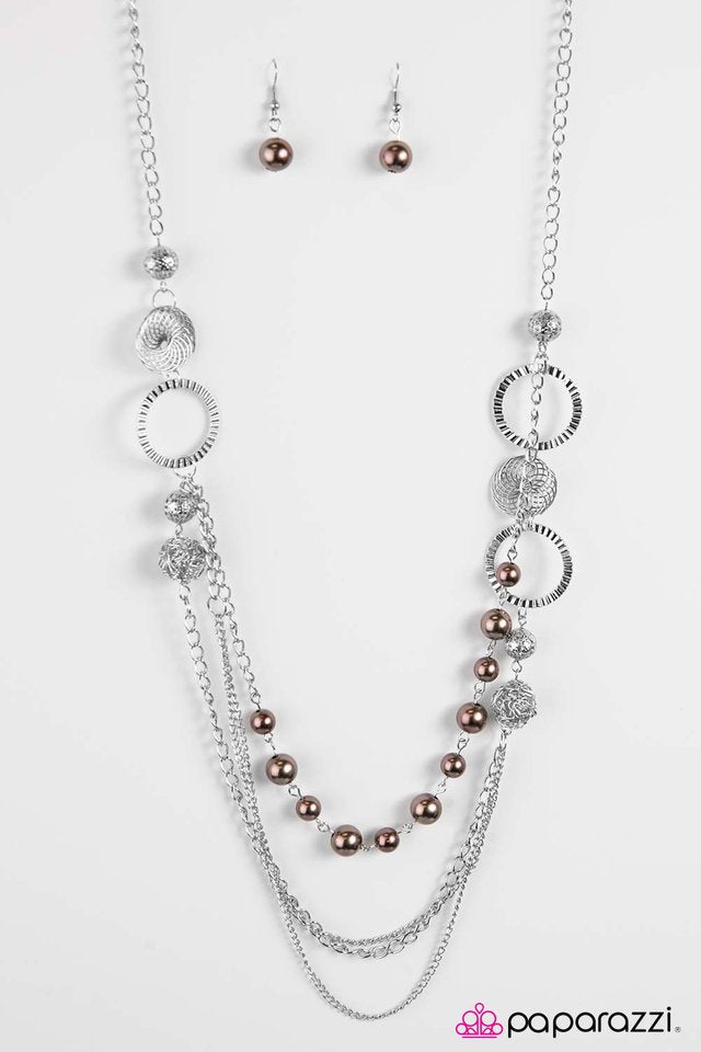 Paparazzi ♥ Ready for Romance - Brown ♥ Necklace