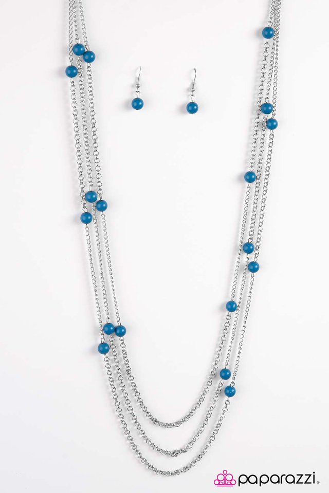 Paparazzi ♥ Carry On - Blue ♥ Necklace