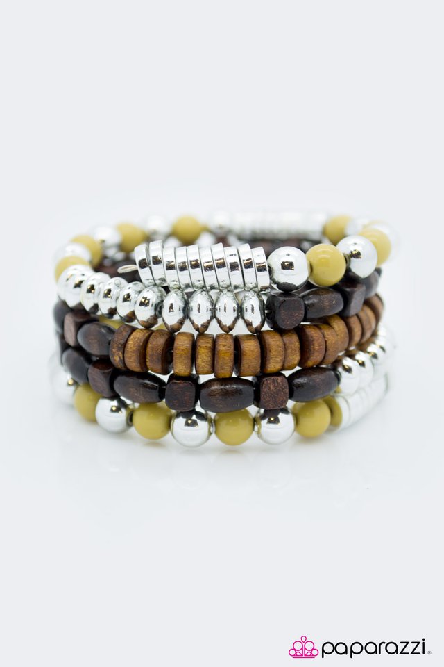 Paparazzi ♥ All in the Wrist - Yellow ♥ Bracelet