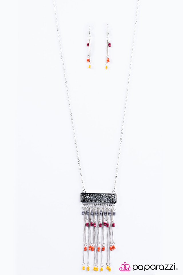 Paparazzi ♥ Color Outside The Lines - Multi ♥ Necklace