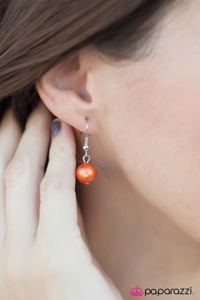 Paparazzi ♥ Take My Breath Away - Orange ♥ Necklace