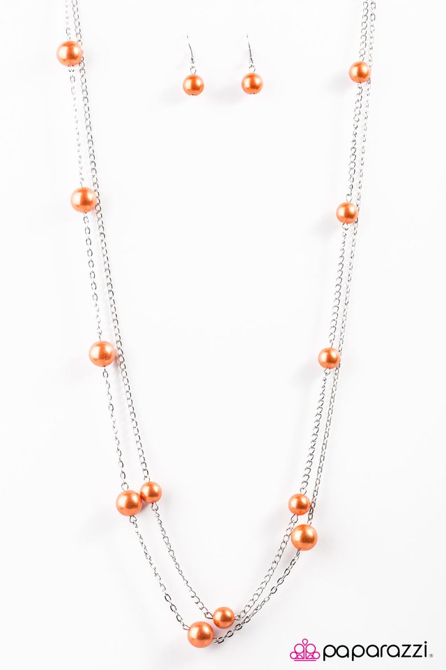 Paparazzi ♥ Take My Breath Away - Orange ♥ Necklace