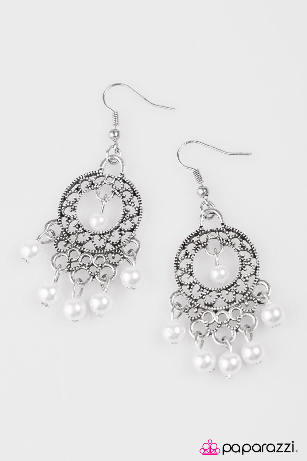 Paparazzi ♥ Seafront Property - White ♥  Earrings