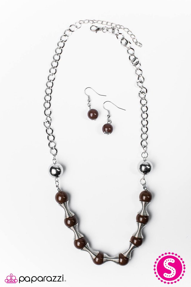 Paparazzi ♥ Spring To Mind - Brown ♥ Necklace