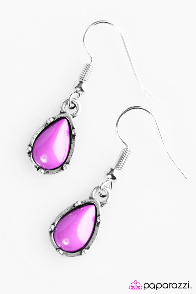 Paparazzi ♥ Drip Drip Drop - Purple ♥ Earrings