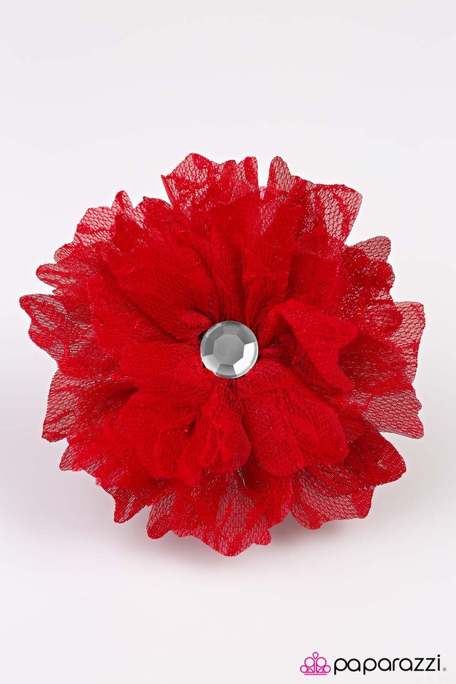 Paparazzi ♥ Best LACE Forward - Red ♥ Hair Clip