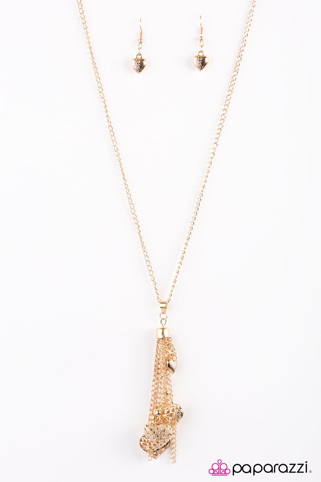 Paparazzi ♥ I Heart You - Gold ♥ Necklace