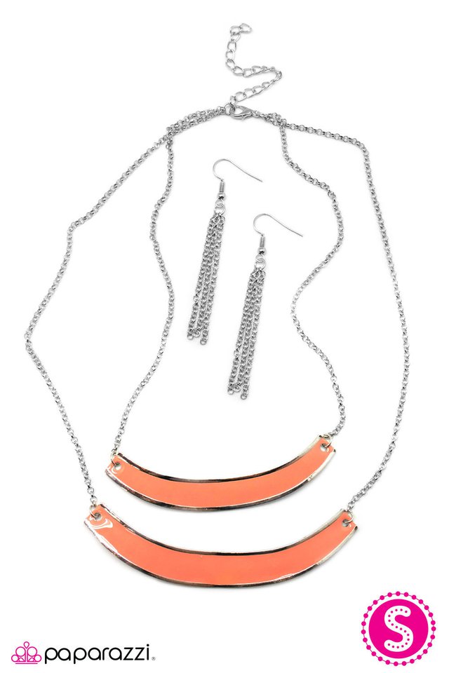 Paparazzi ♥ Warped Tour - Orange ♥ Necklace