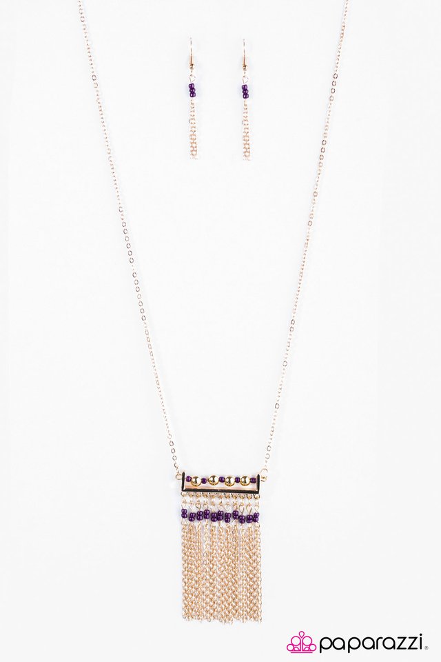 Paparazzi ♥ Counting CHAINS - Purple ♥ Necklace