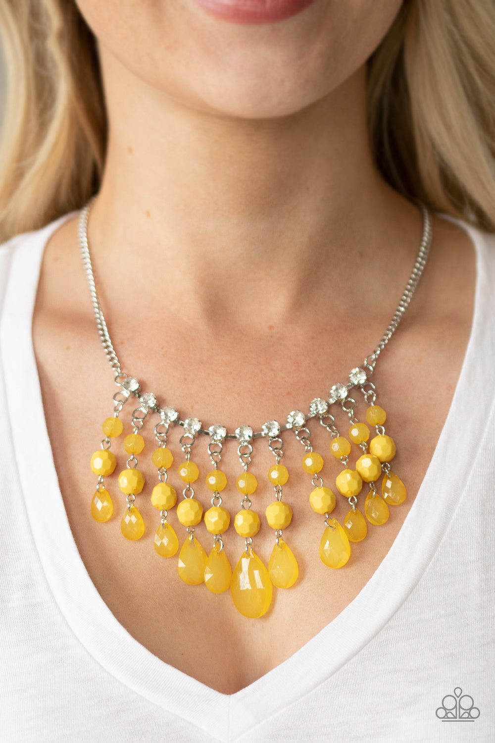 Paparazzi Rising Stardom Yellow ✨ Necklace Long