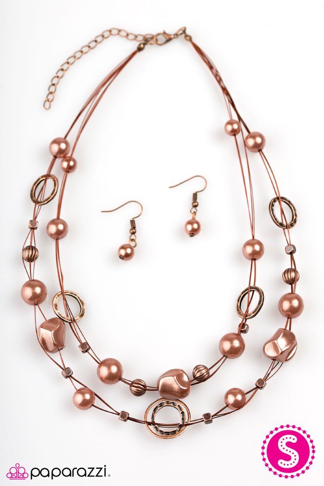Paparazzi ♥ When I Think Of You - Copper ♥ Necklace