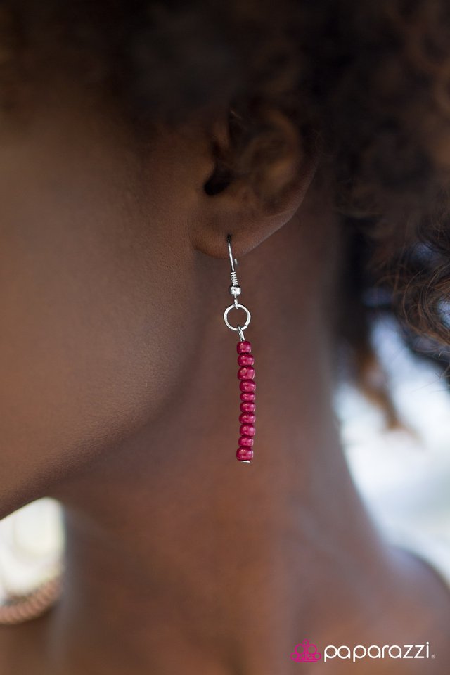 Paparazzi ♥ No Place Id Rather BEAD - Pink ♥ Necklace