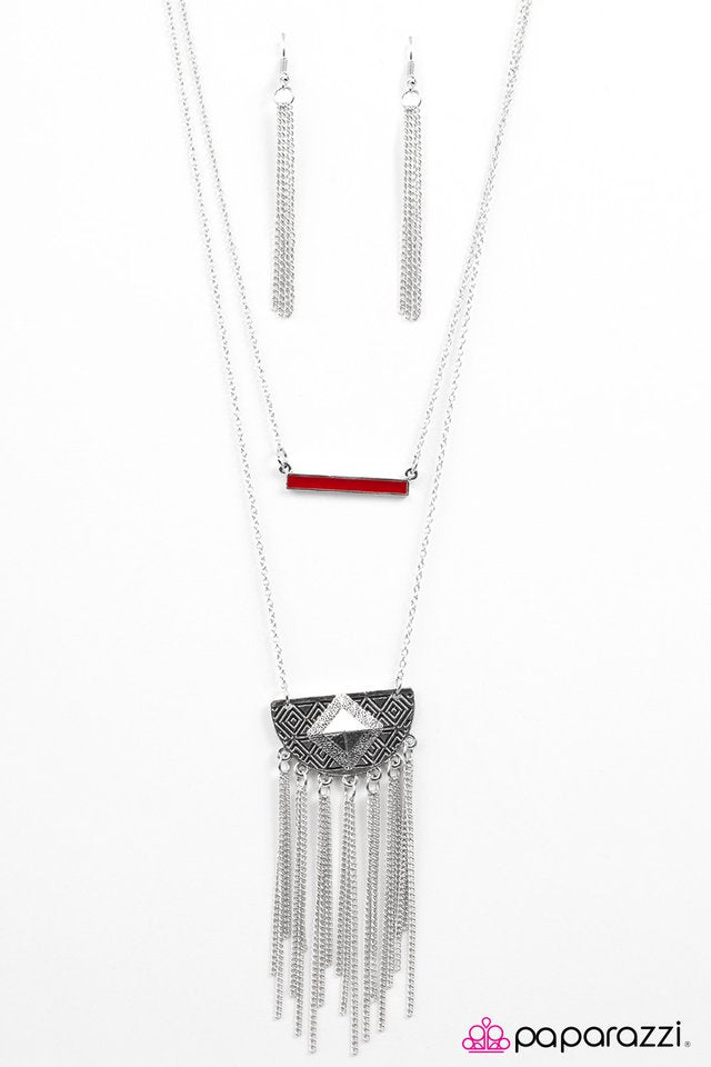 Paparazzi ♥ Chase The Wind - Red ♥ Necklace
