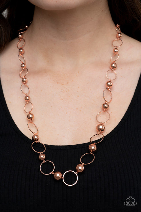 Metro Milestone - Coppertone - Paparazzi Accessories Necklace