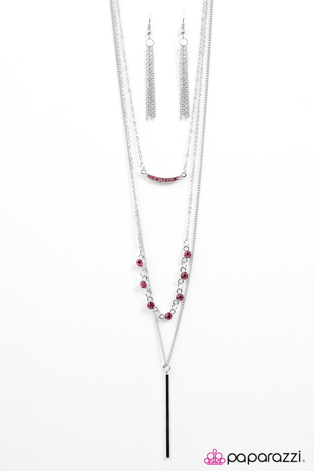 Paparazzi ♥ Moonlight Stroll - Pink ♥ Necklace