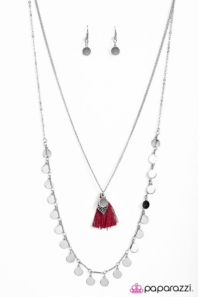 Paparazzi ♥ Born To Wander - Red ♥ Necklace