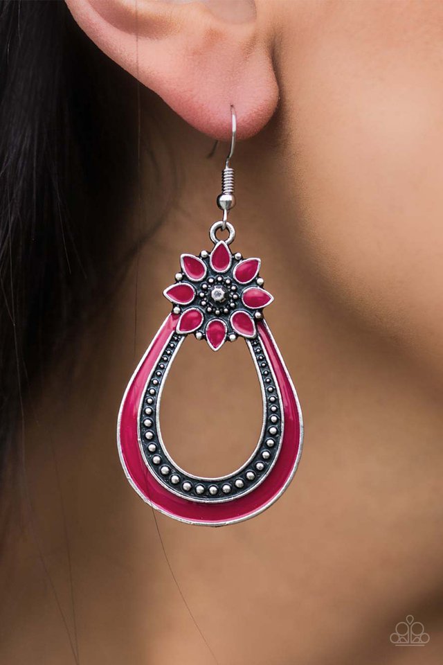 Paparazzi ♥ Paradise Garden - Pink ♥ Earrings