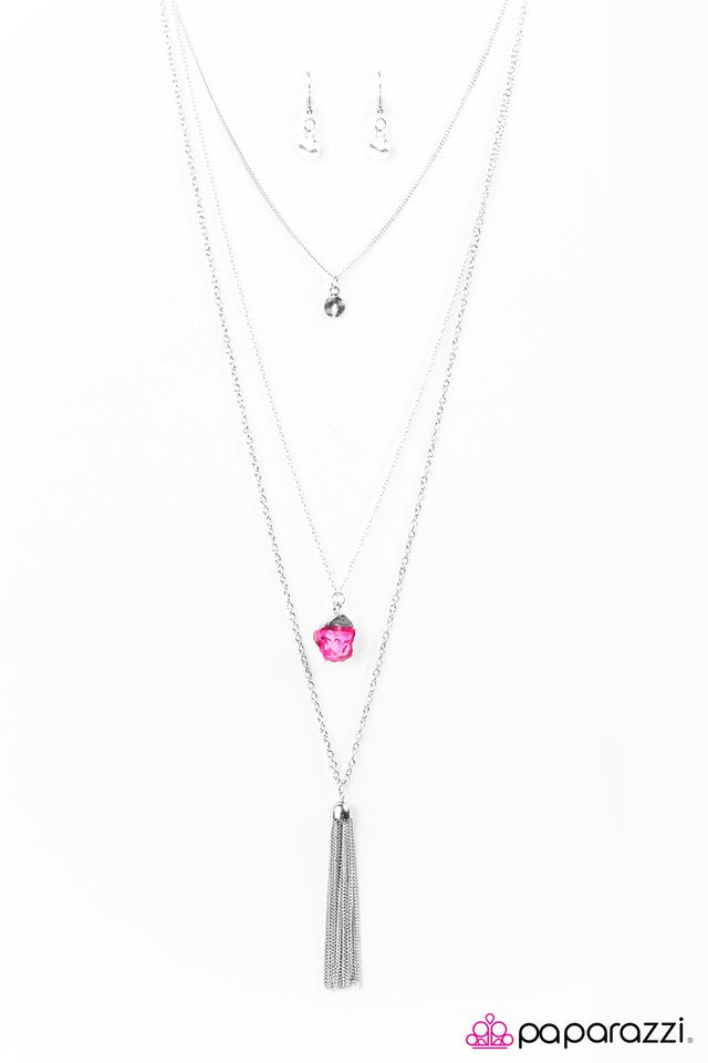 Paparazzi ♥ Your Future Looks Bright - Pink ♥ Necklace