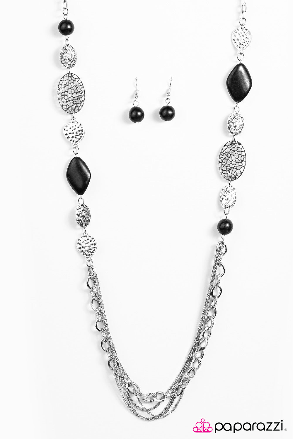 Paparazzi ♥ Saloon Style - Black ♥  Necklace