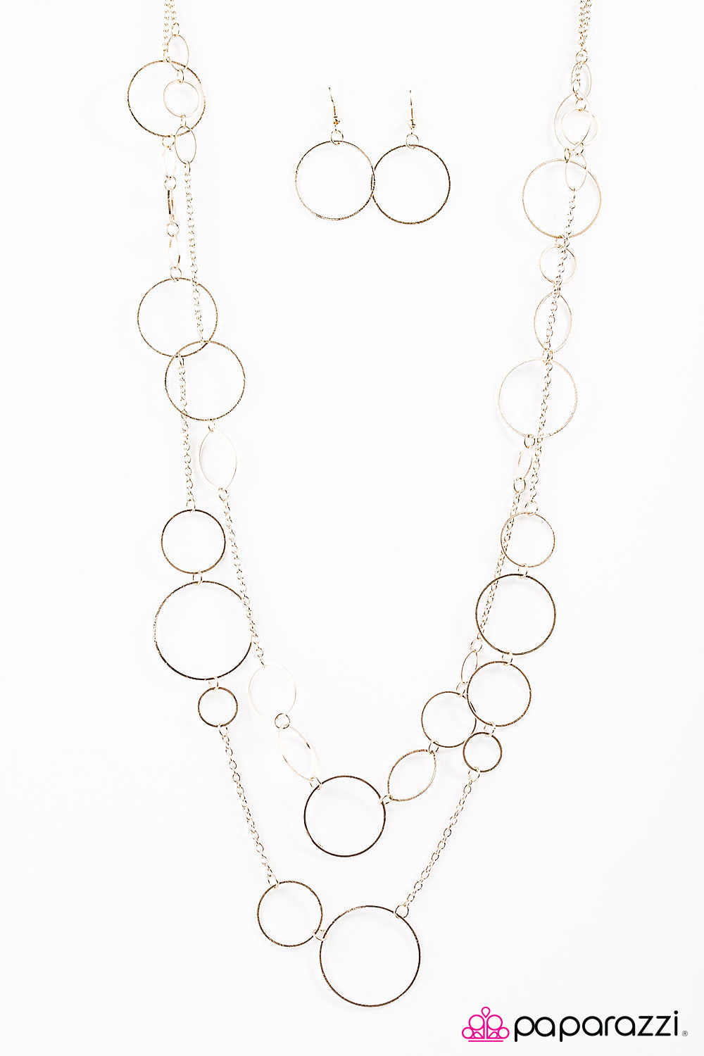 Paparazzi ♥ This Party Is HOOP-ing! - Gold ♥  Necklace