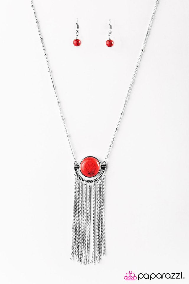 Paparazzi ♥ After Dusk - Red ♥ Necklace